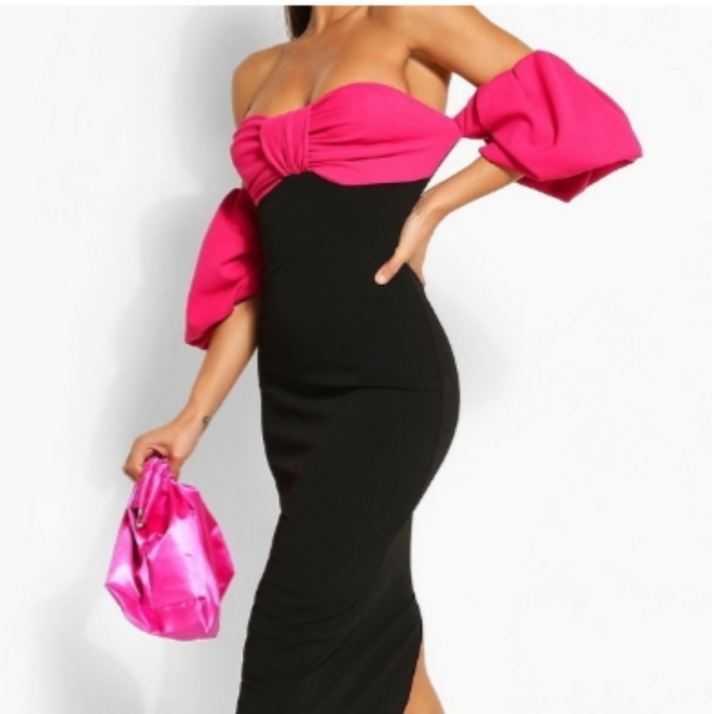NWT, beautiful off-the-shoulder dress size 12